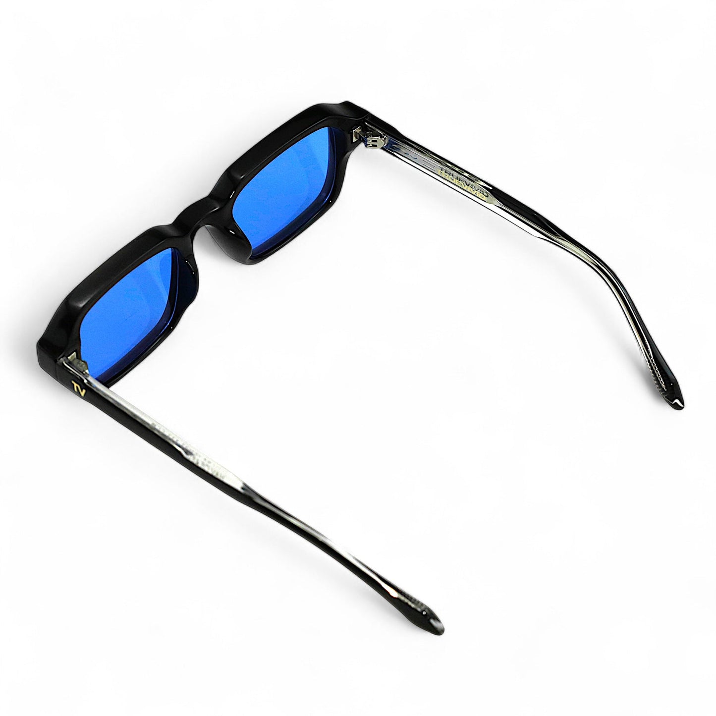 HAV Essentials Rectangular Sunglasses, Unisex, Black, Blue Gradient Lens by TrueVivid