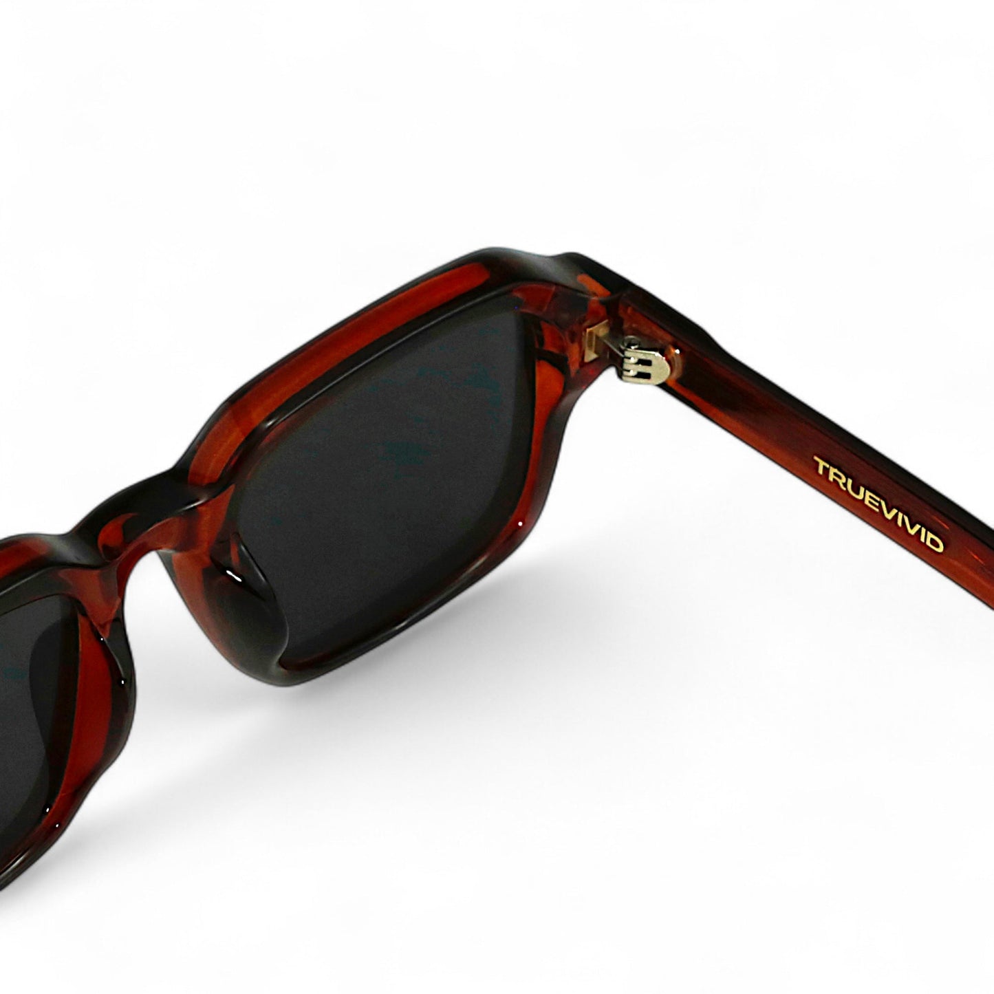 HAV Essentials Rectangular Sunglasses, Unisex, Oxblood, Black Lens by TrueVivid
