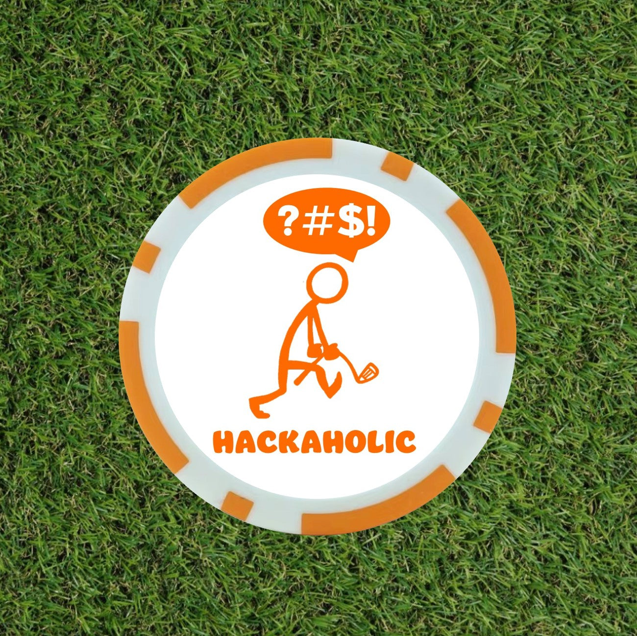 Hackaholic Golf Poker Chip Ball Marker – Funny Golf Gift