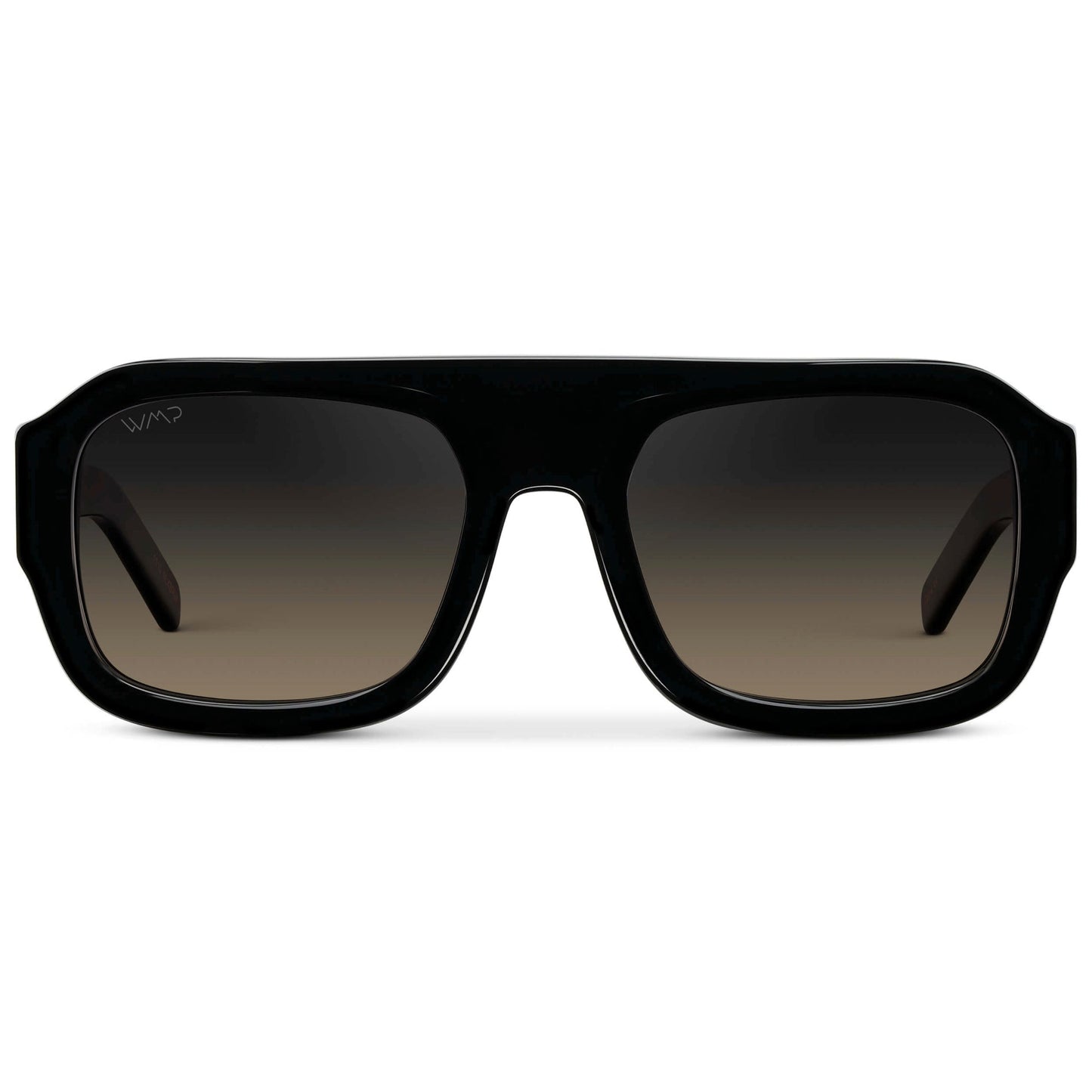 HARLEE Women's Oversized Rectangular Aviator in Black by WMP Eyewear