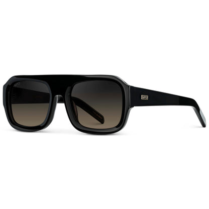 HARLEE Women's Oversized Rectangular Aviator in Black by WMP Eyewear