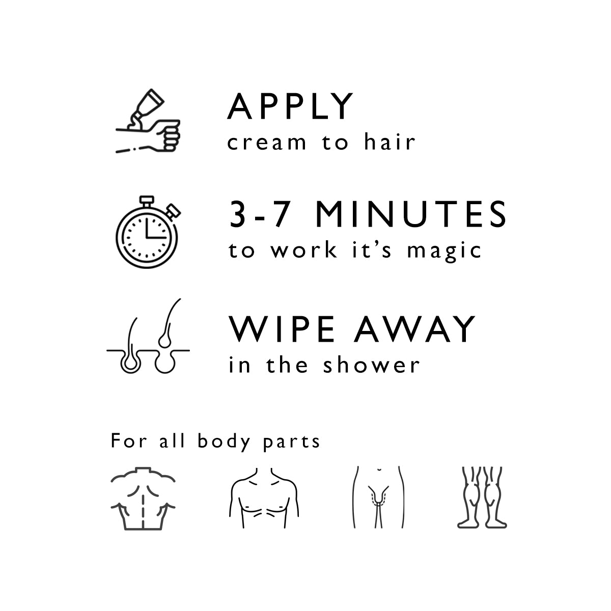 Men's Body Hair Removal Cream