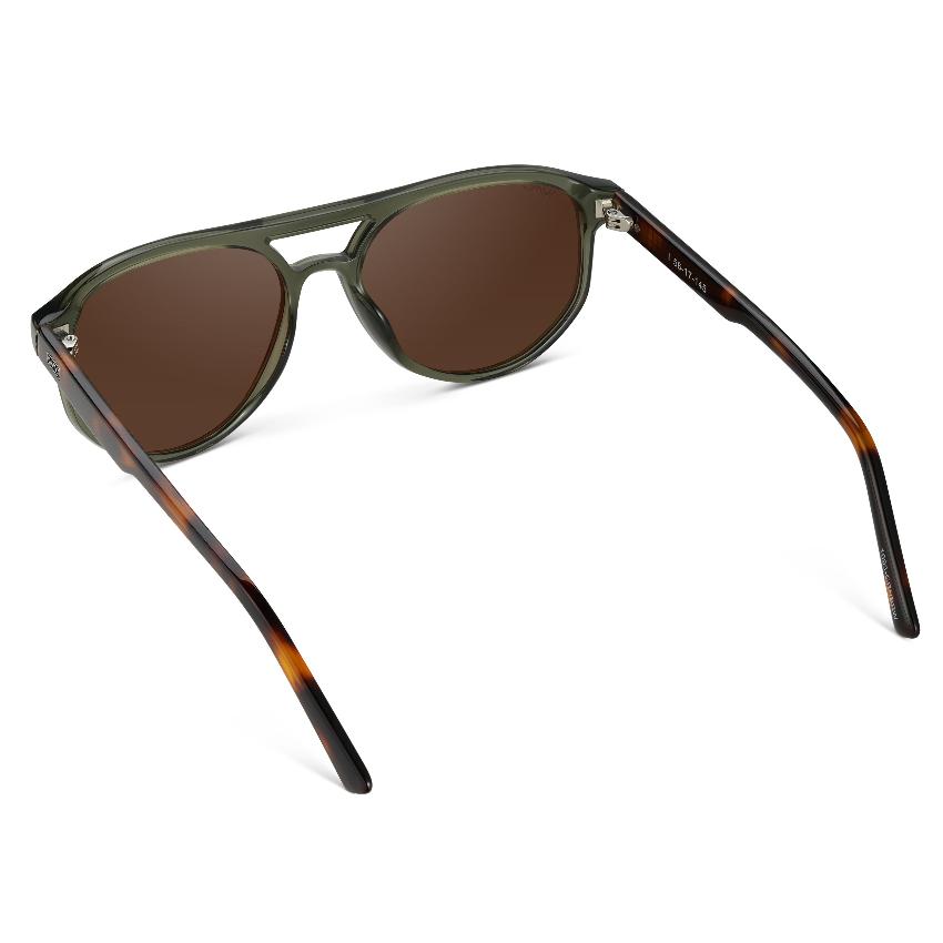 HUDSON Modern Men's Aviator Sunglasses in Tortoise Sage by WMP Eyewear