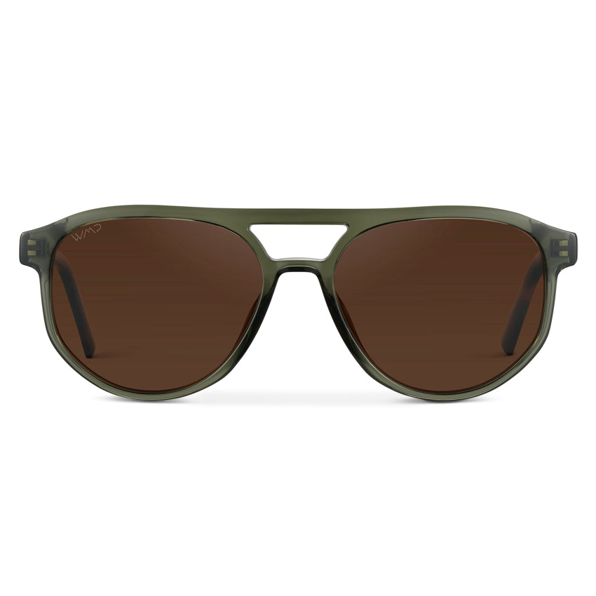 HUDSON Modern Men's Aviator Sunglasses in Tortoise Sage by WMP Eyewear