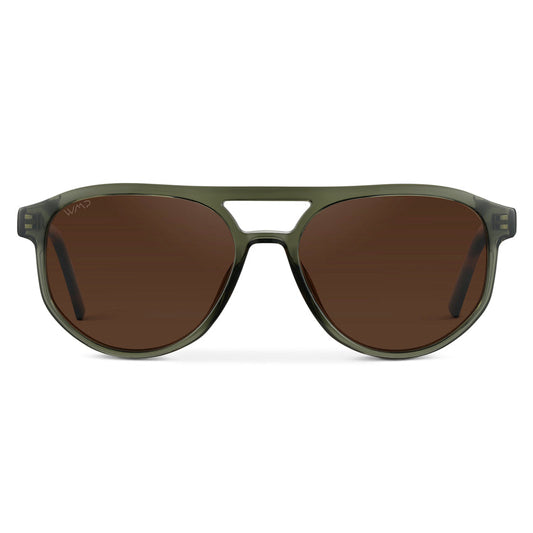 HUDSON Modern Men's Aviator Sunglasses in Tortoise Sage by WMP Eyewear