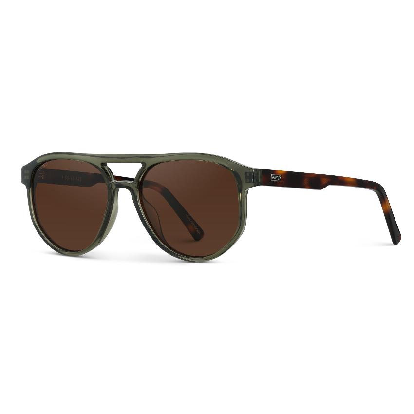 HUDSON Modern Men's Aviator Sunglasses in Tortoise Sage by WMP Eyewear