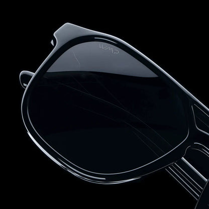 HUNTER Men's Double Bridge Aviator Sunglasses in Triple Black by WMP Eyewear
