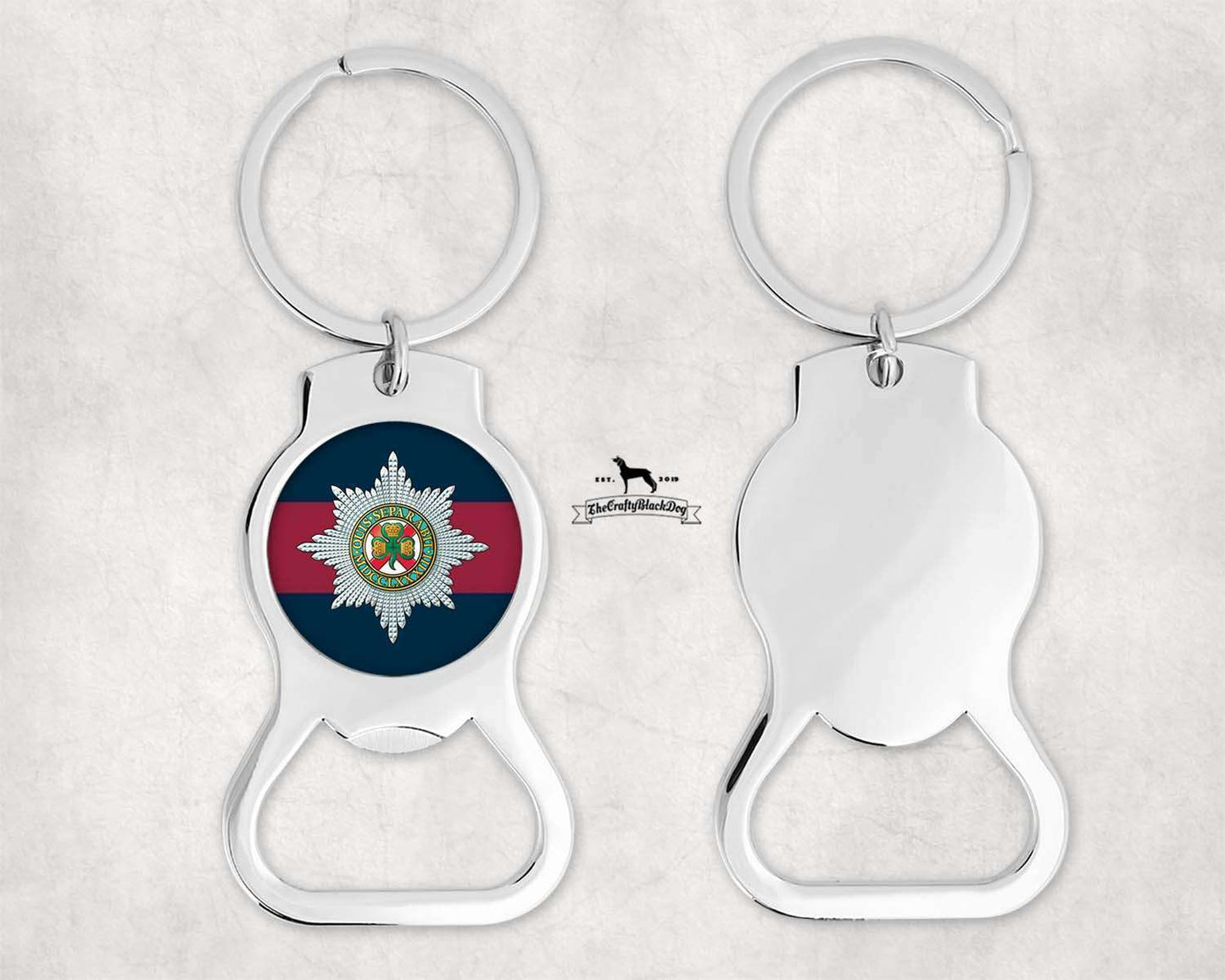 Irish Guards Regimental Bottle Opener Keyring Gift