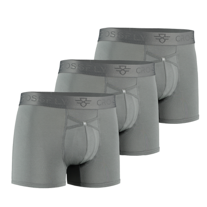 3-pack: IKON Men's 3" Trunks - Charcoal