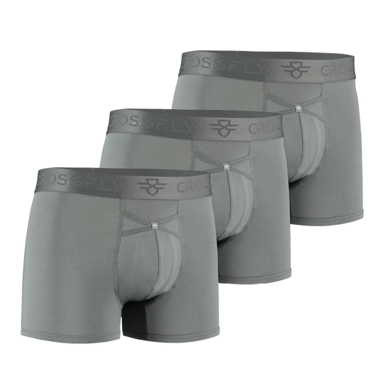 3-pack: IKON Men's 3" Trunks - Charcoal