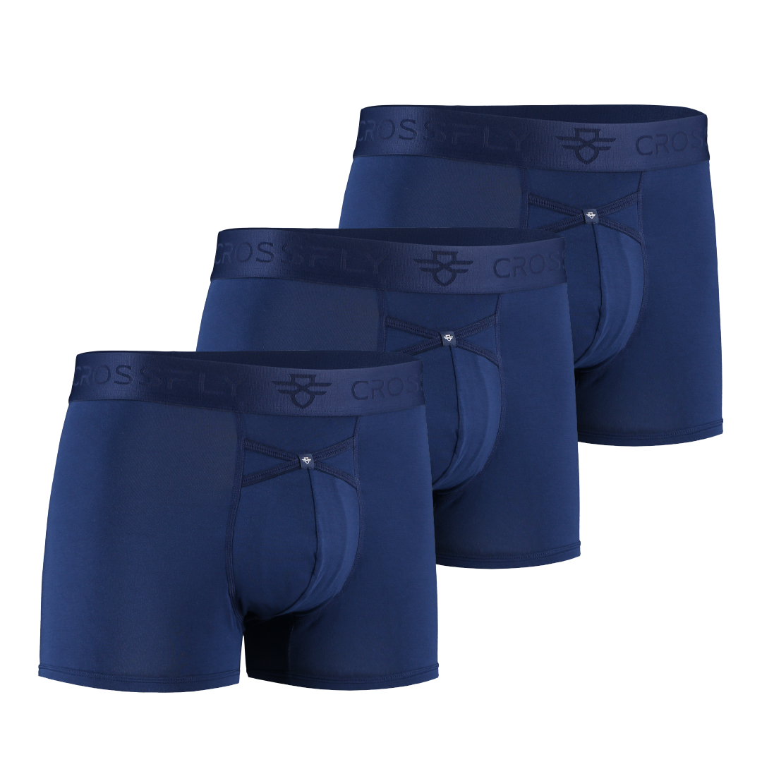 3-pack: IKON Men's 3" Trunks - Navy