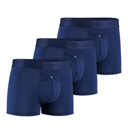 3-pack: IKON Men's 3" Trunks - Navy