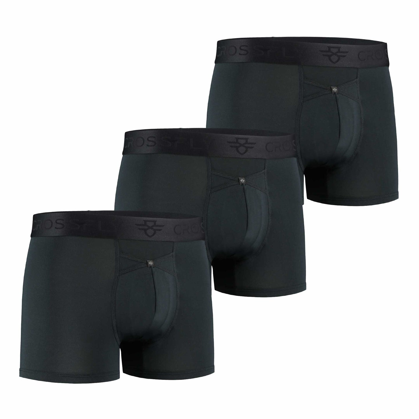 3-pack: IKON Men's 3" Trunks - Black