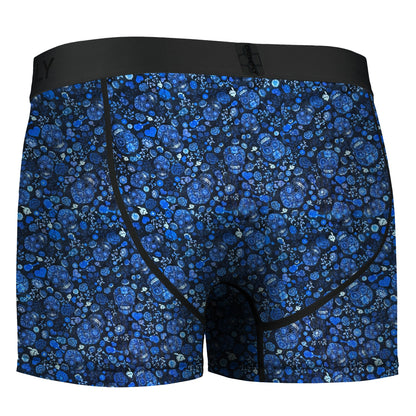 IKON Men's 3" Trunks - Skulls and Hearts Blues
