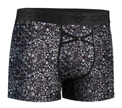 IKON Men's 3" Trunks - Skulls and Hearts Black
