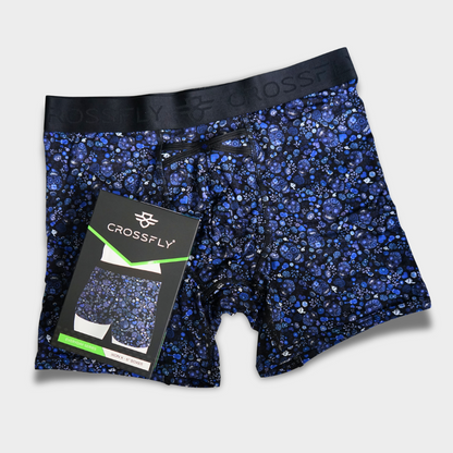 IKON Men's 6" Boxers - Skulls and Heart Blues