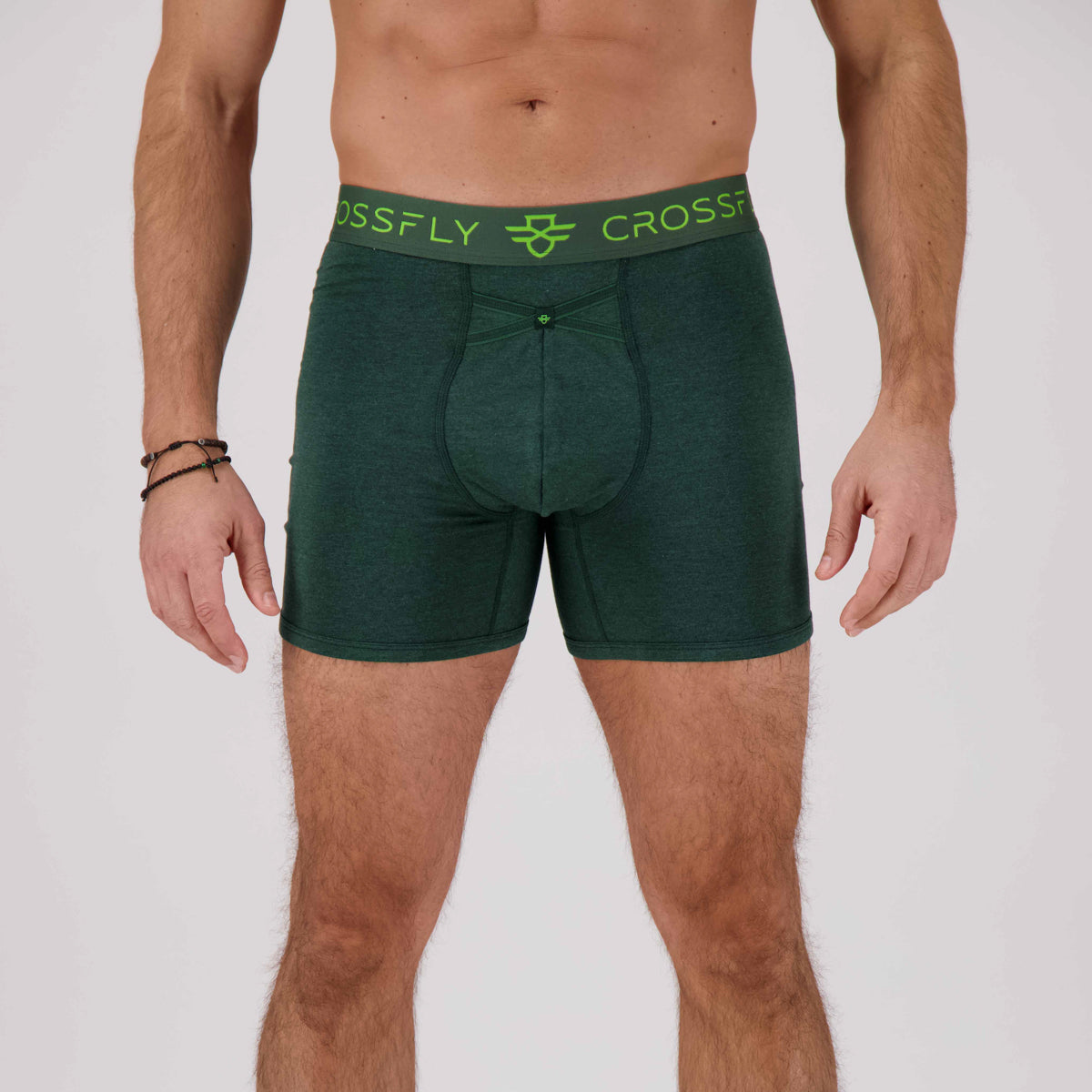 3-Pack: IKON Men's 6" Boxers - Green Marle