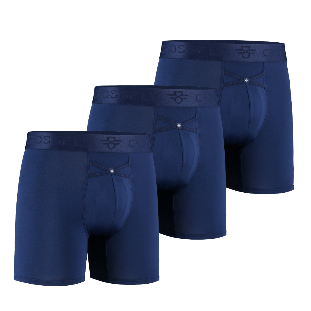 3-Pack: IKON Men's 6" Boxers - Navy