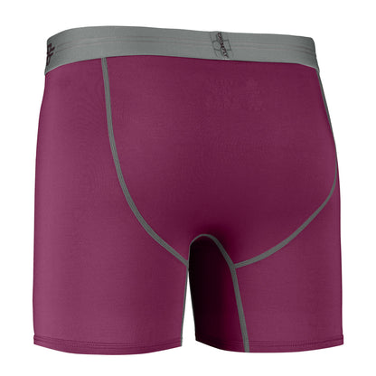 IKON X Men's 6" Boxers - Perfect Plum/Grey