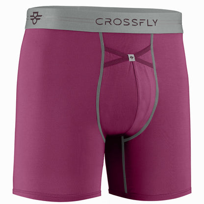 IKON X Men's 6" Boxers - Perfect Plum/Grey