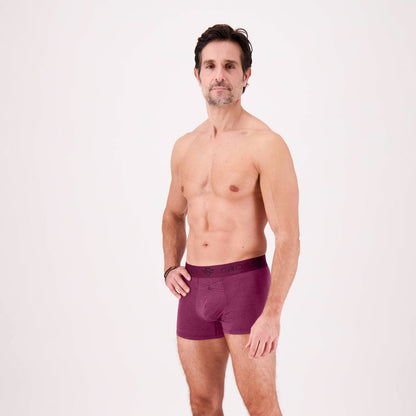 3-pack: IKON Men's 3" Trunks - Plum + Italia + Charcoal