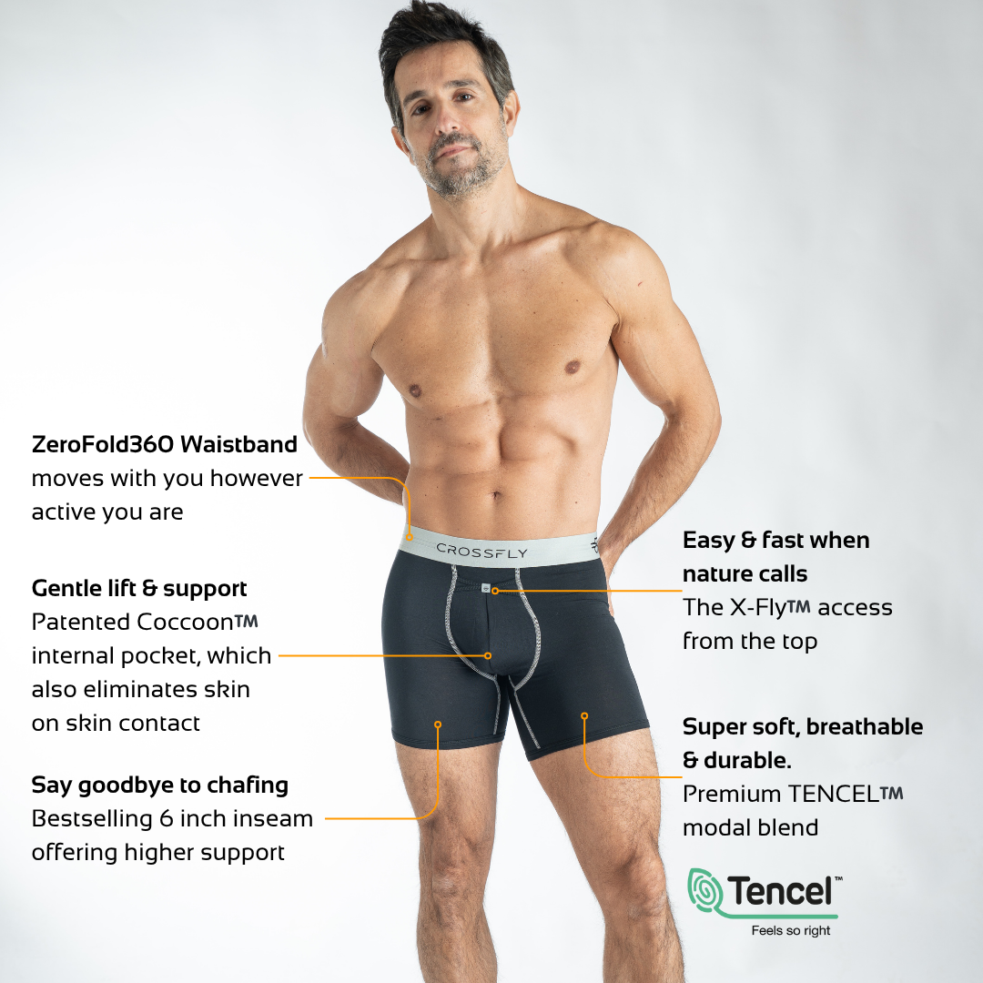 IKON X Men's 6" Boxers - Black/Silver