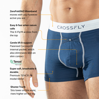 IKON X Men's 3" Trunks - Navy/White