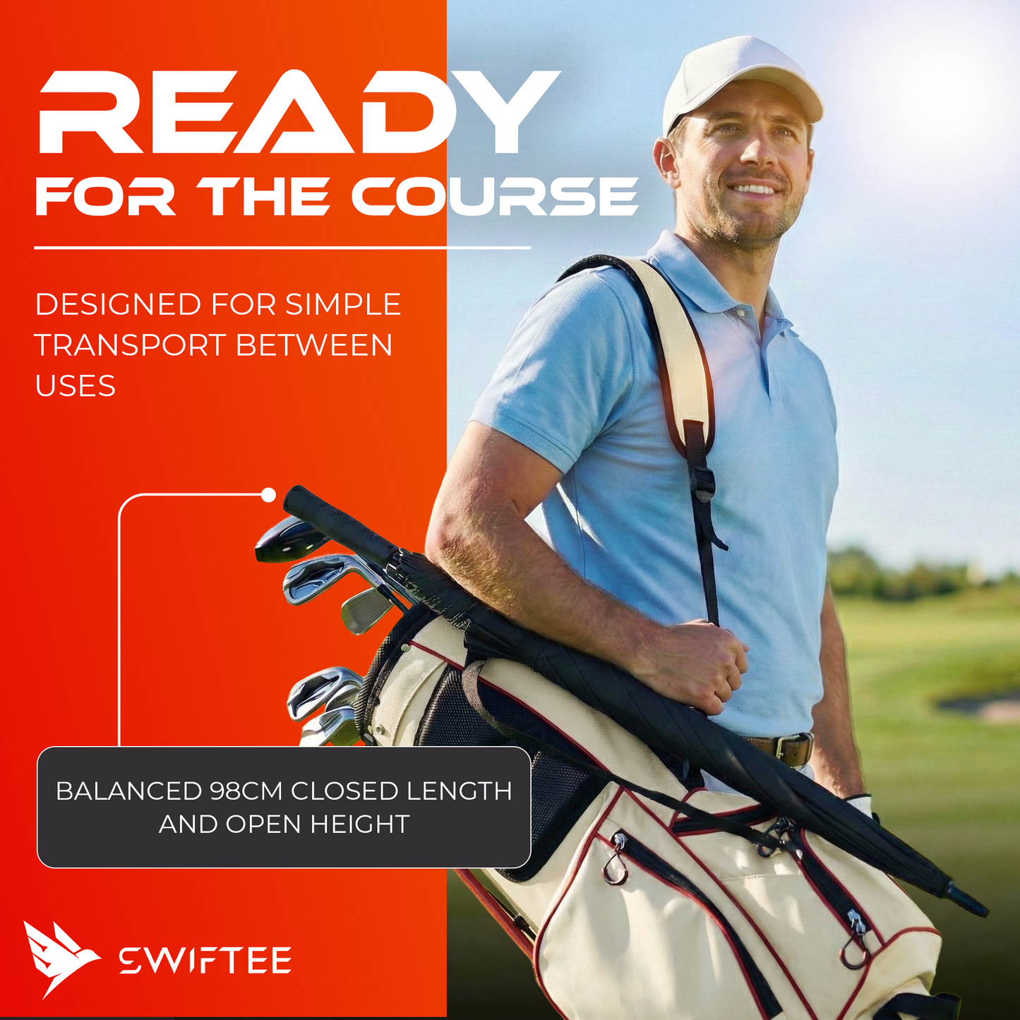 Golf Umbrella SWIFTEE 60 inch Windproof Design 3 Colours Available