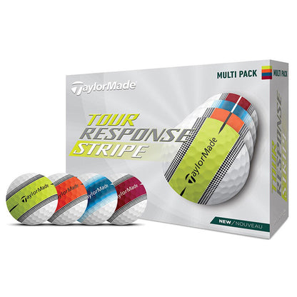 Taylormade Tour Response Multicolour Stripe Golf Balls - 12 Balls Included