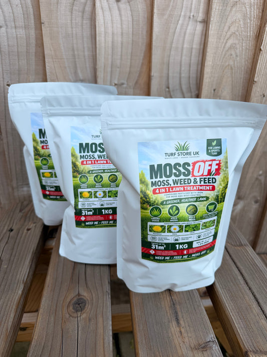 MOSS OFF - Moss, Weed & Feed 4 in 1 Lawn Treatment