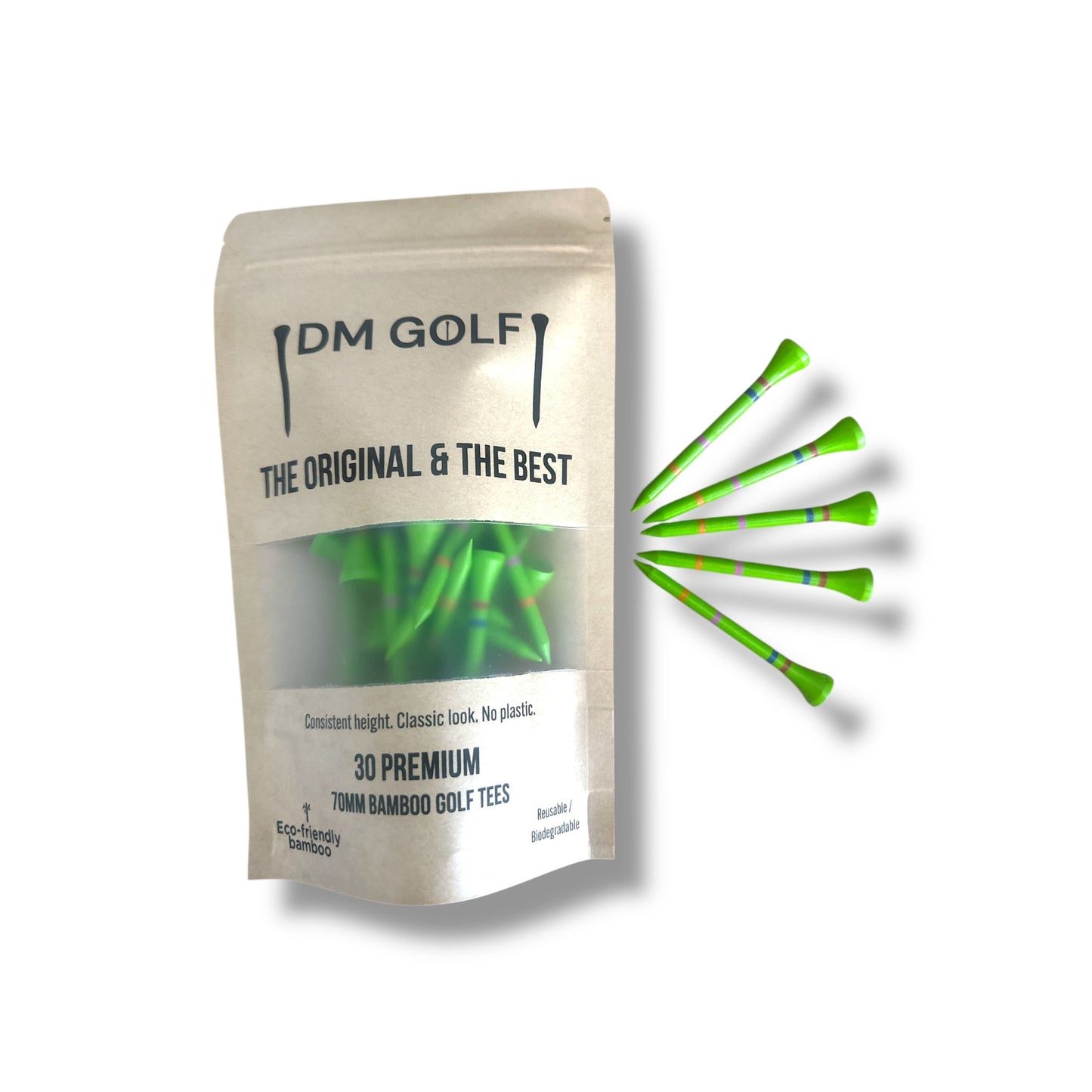 The Colour Cartel — 120 Premium Bamboo Golf Tees