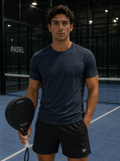 PADEL APEX - Mens Performance T-Shirt - Navy Charcoal