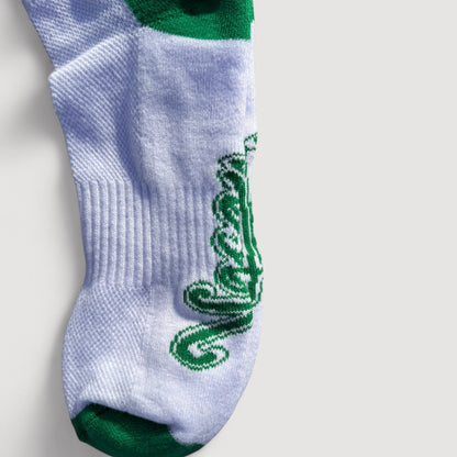 VARSITY SOCKS (ONE PAIR) - WHITE / DEEP GREEN