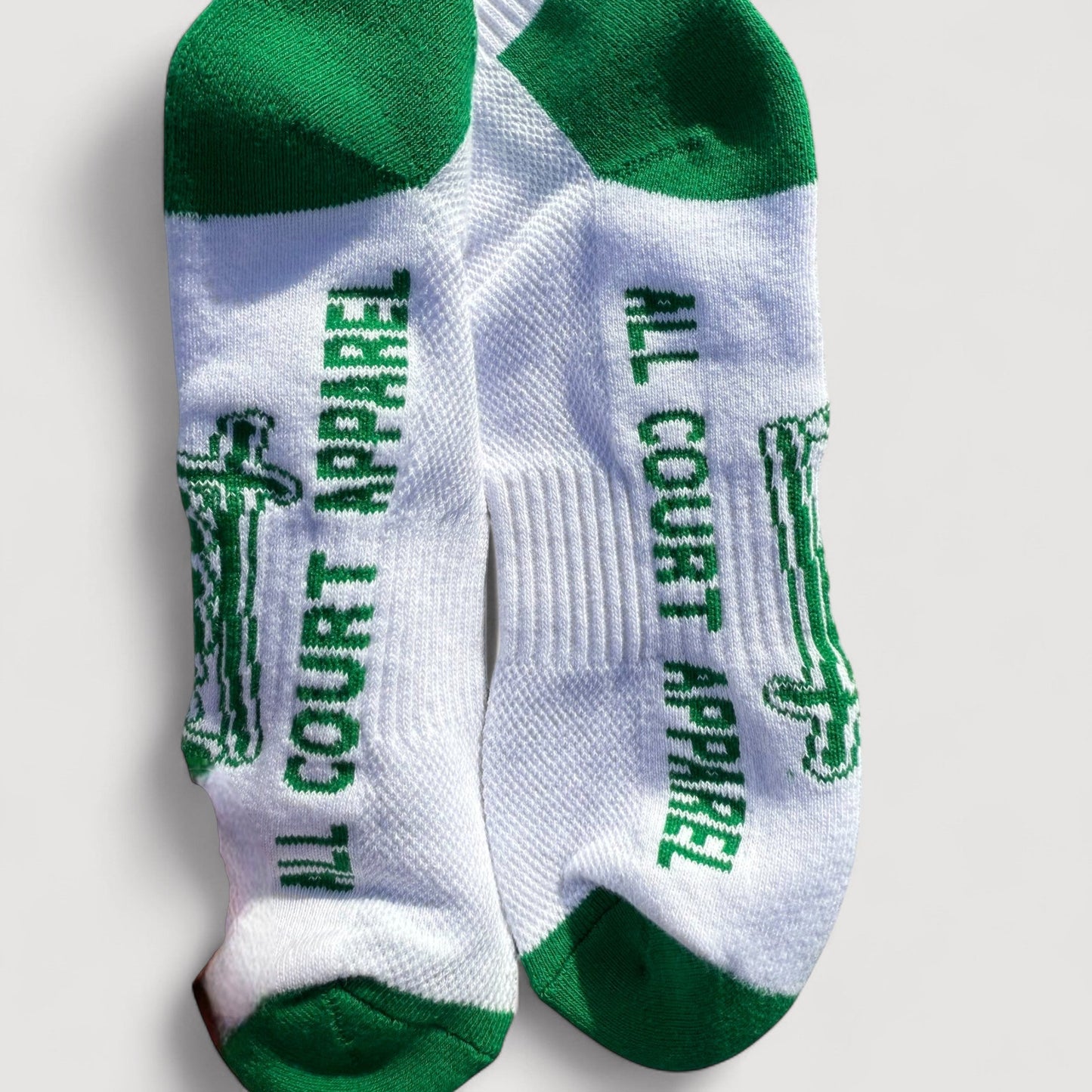 VARSITY SOCKS (ONE PAIR) - WHITE / DEEP GREEN