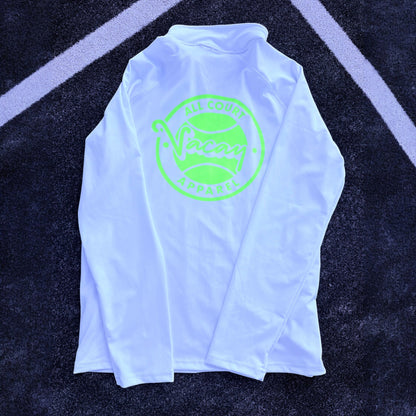 PERFORMANCE 1/4 ZIP ACE TOP - WHITE