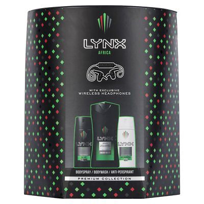 Lynx Africa Trio Gift Set With Wireless Headphones
