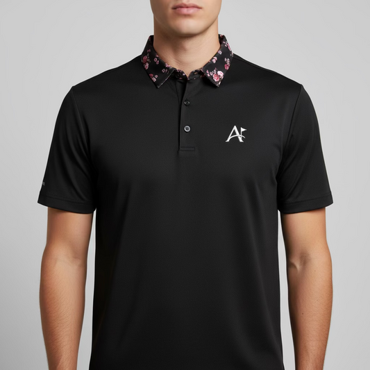 Polo shirt- Floral colar