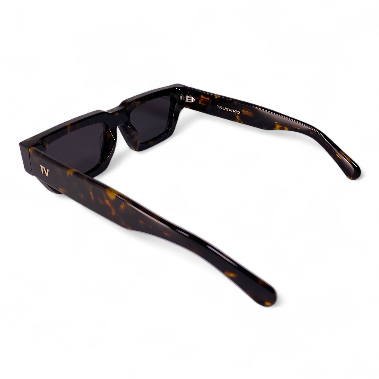 KLINT Bold Geometric Sunglasses, Dark Tortoise by TrueVivid Eyewear