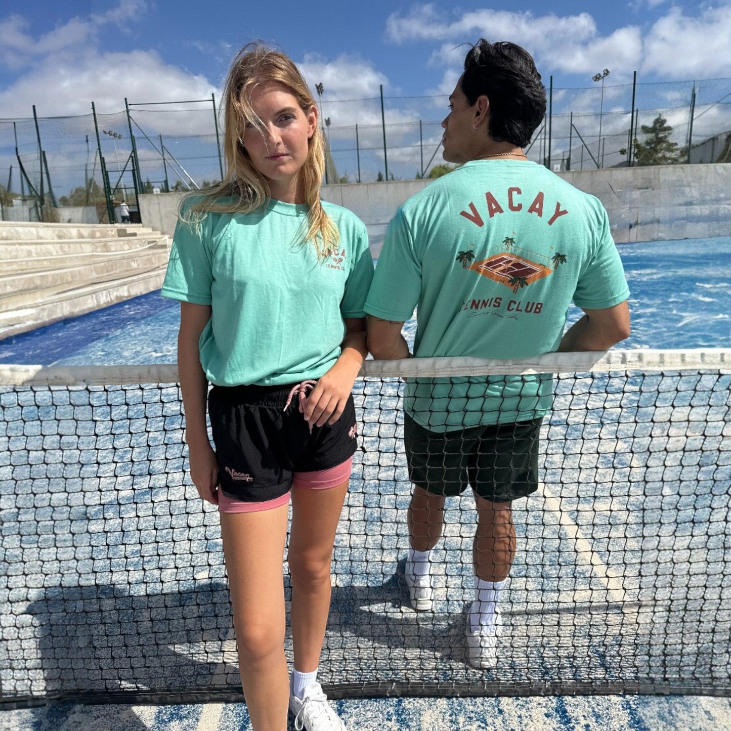 FRENCHY CLUB TENNIS T-SHIRT - UNISEX - MINT GREEN
