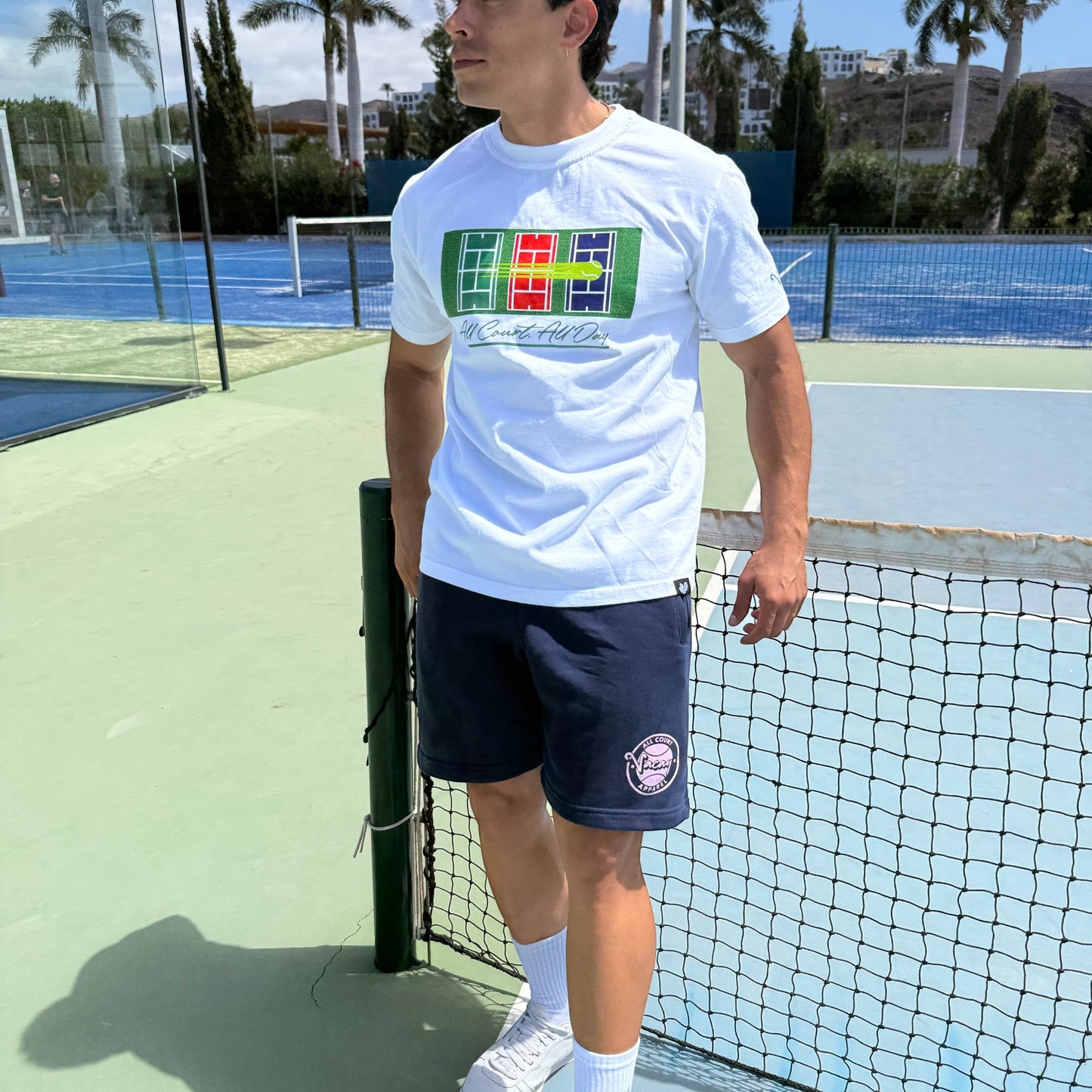 ALL COURT ALL DAY T-SHIRT - UNISEX - WHITE