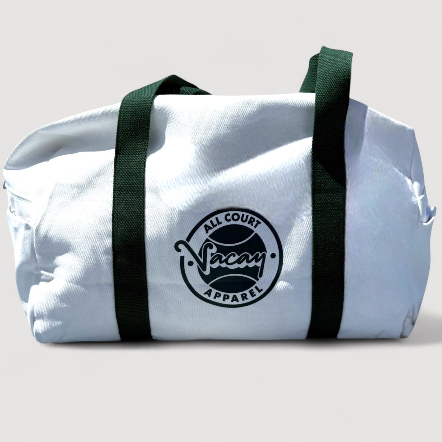 CLASSIC COURT DUFFEL BAG - WHITE / DEEP GREEN