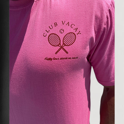 HAPPY HOUR TSHIRT - UNISEX - CRIMSON RED