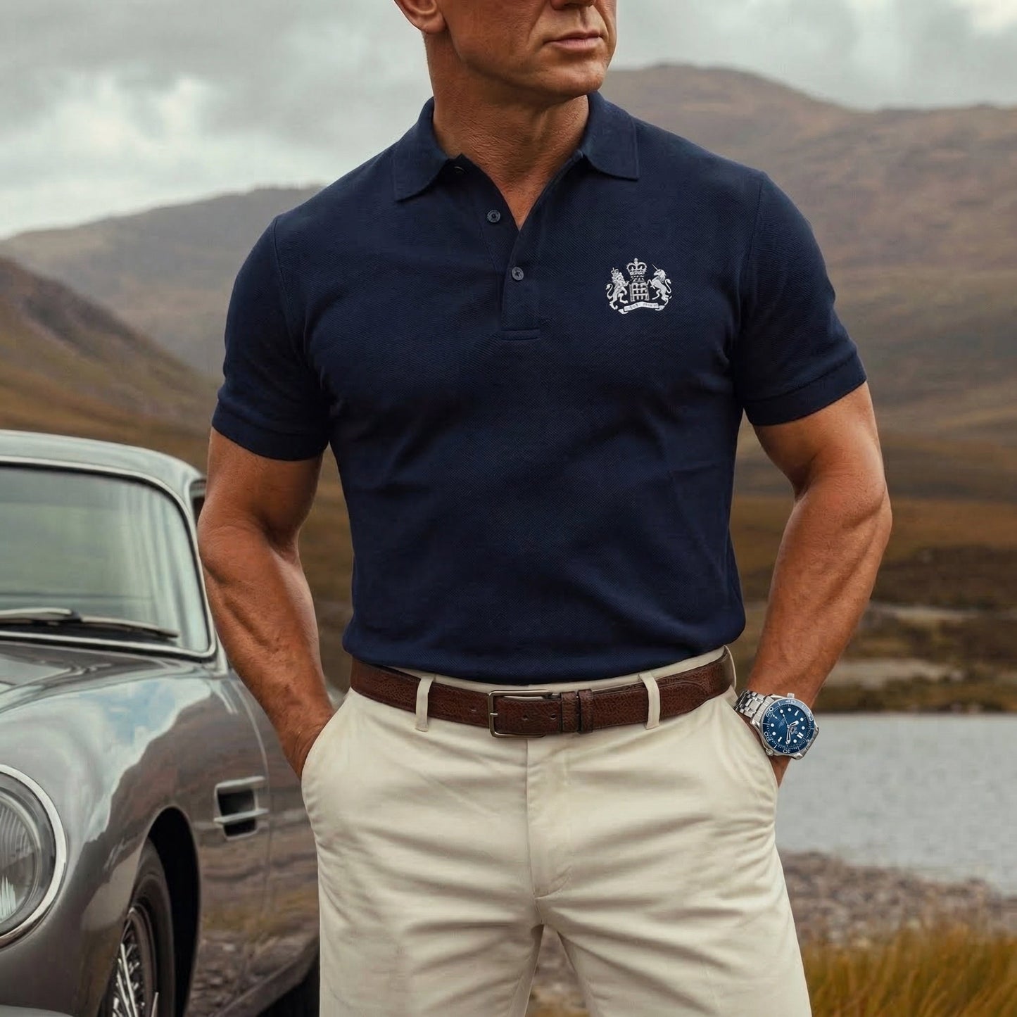 Men’s Cotton Piqué Polo Shirt – Classic Relaxed Fit