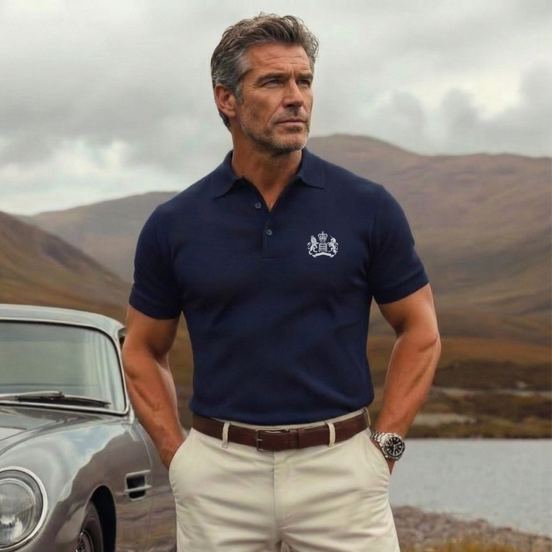 Men’s Cotton Piqué Polo Shirt – Classic Relaxed Fit