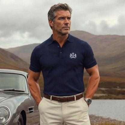 Men’s Cotton Piqué Polo Shirt – Classic Relaxed Fit