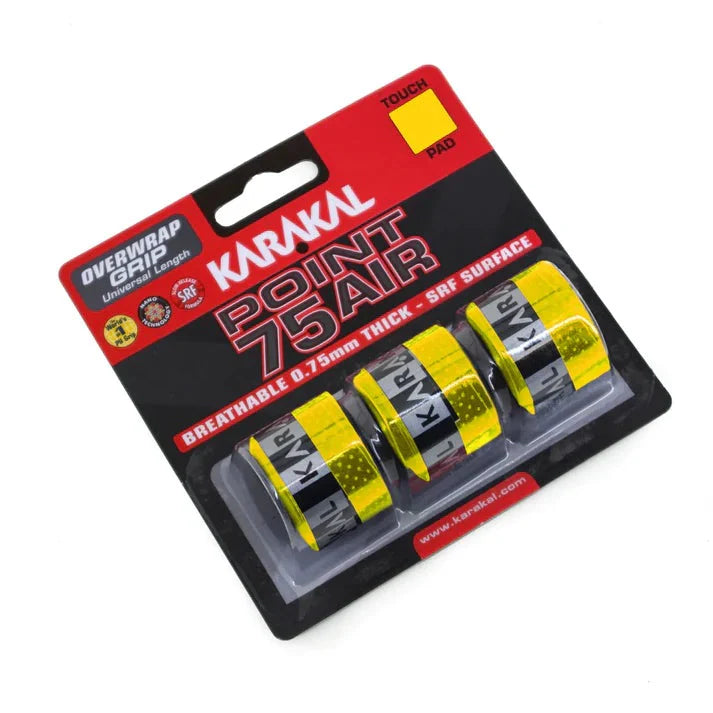Karakal Point 75 AIR - Padel Overwrap Grip - Yellow