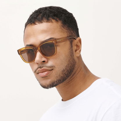 LIV Oversized Brown Coffee Sunglasses by Messy Weekend