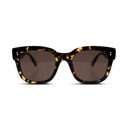 LIV Brown Tortoise Oversized Sunglasses by Messy Weekend