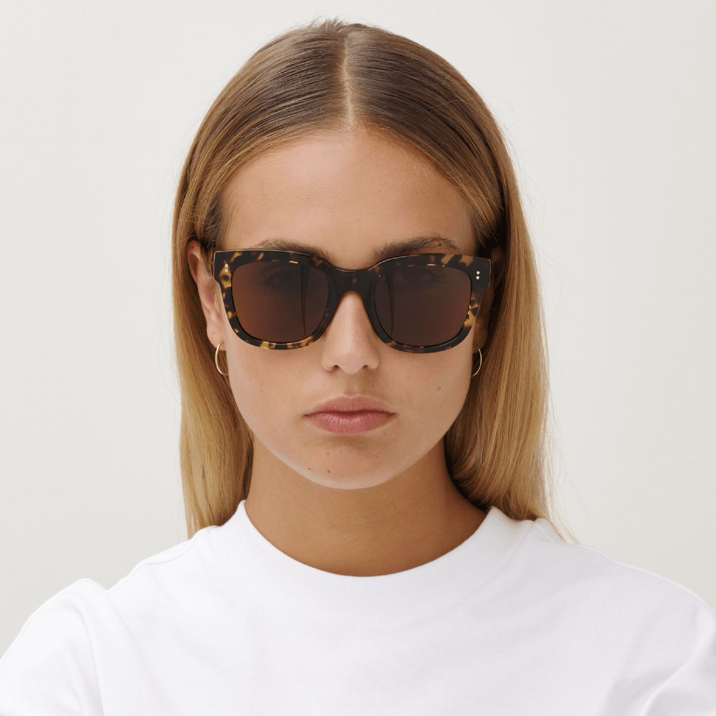 LIV Brown Tortoise Oversized Sunglasses by Messy Weekend