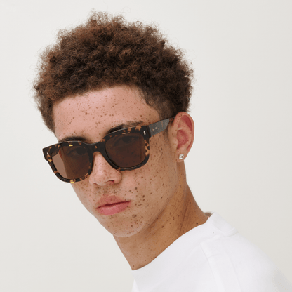 LIV Brown Tortoise Oversized Sunglasses by Messy Weekend